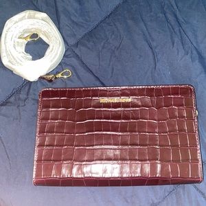 MK dark purple Clutch with matching strap